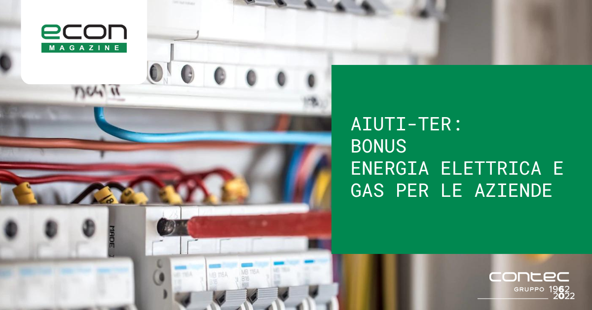 Bonus energia elettrica e gas naturale per le aziende